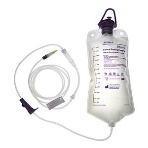 AMSure Enteral Feeding Gravity Set, 1200mL Bag, Large Bore Tubing, With ENFit and Transition Connectors