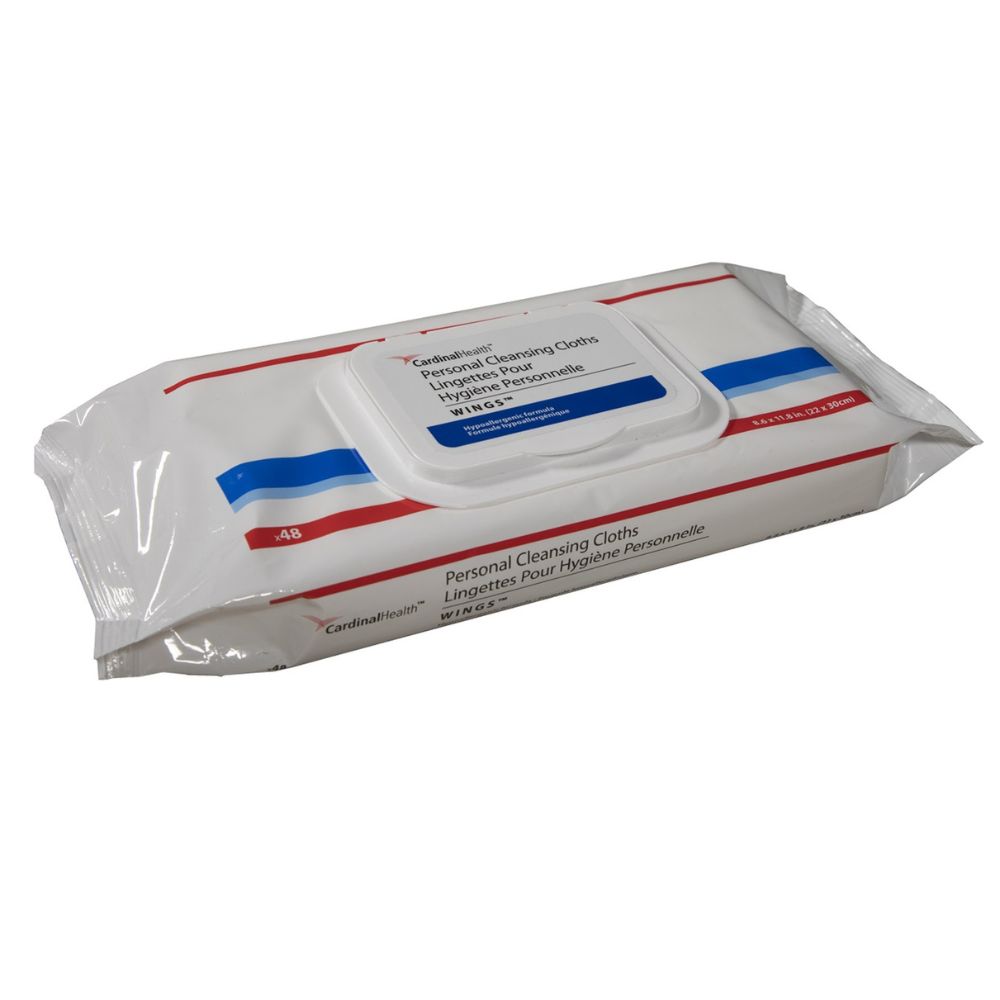 Personal Cleansing Wipe Cardinal Health Wings Soft Pack Scented 96