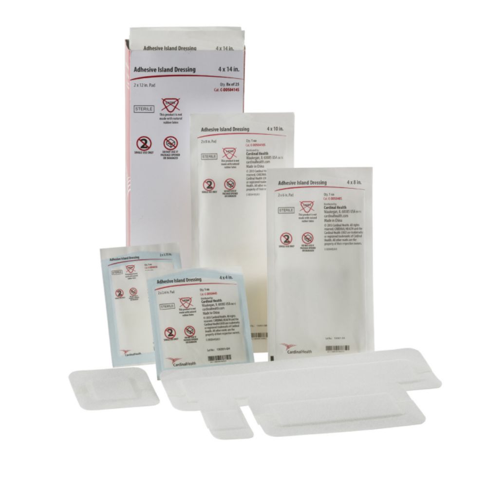 Cardinal Health Sterile Bordered Gauze Adhesive Island Wound Dressing