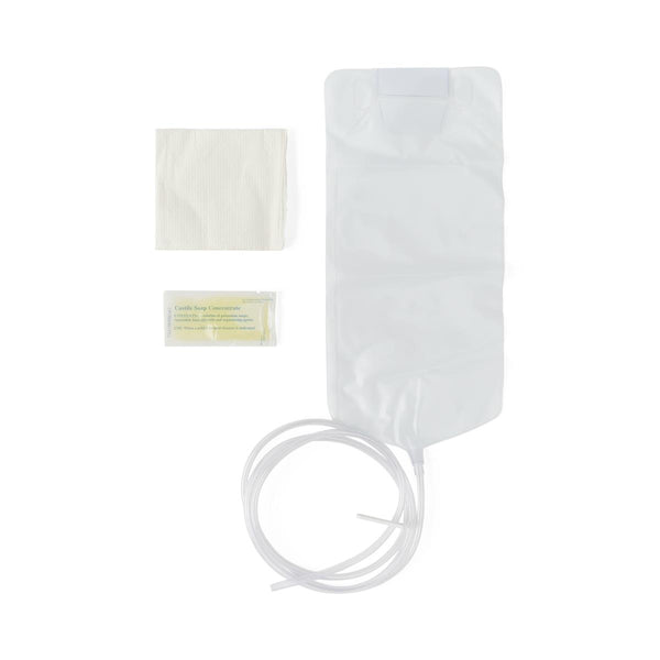 Medline Nonsterile Enema Bag Set with Slide Clamp,1500 cc, 54 In. Soft Vinyl Tube, Polybag, DYND70102