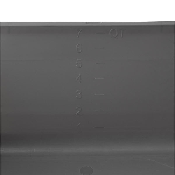 Medline Rectangular Plastic Wash Basin 7.5 qt, Graphite, DYND80342