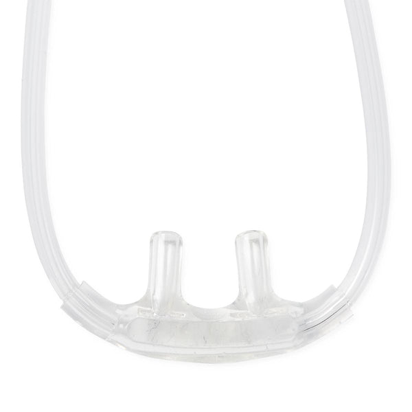 Medline Soft-Touch Pediatric Oxygen Nasal Cannula with 7 ft Tubing and Standard Connectors, Curved Tip, Crush Resistant, HCS4518