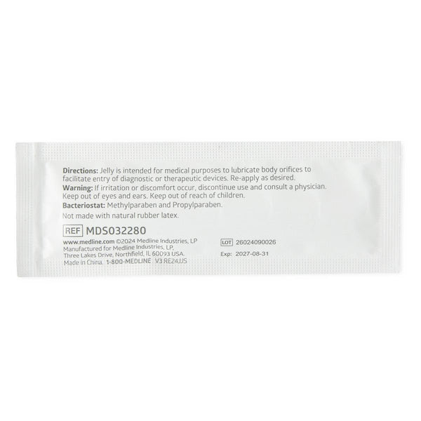 Medline Lubricating Jelly, Sterile, Water Soluble, Greaseless, Unscented, Latex-Free