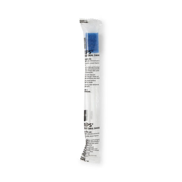 Medline DenTips Untreated Disposable Oral Swabs, Blue, Individually Wrapped, MDS096202