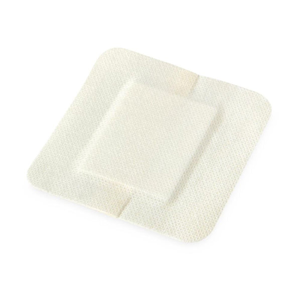 Medline Stratasorb Composite Adhesive Island Wound Dressings, 4 x 4 In. with 2 x 2.5  In. Pad, Non-Adherent Pad, Latex-free, MSC3044