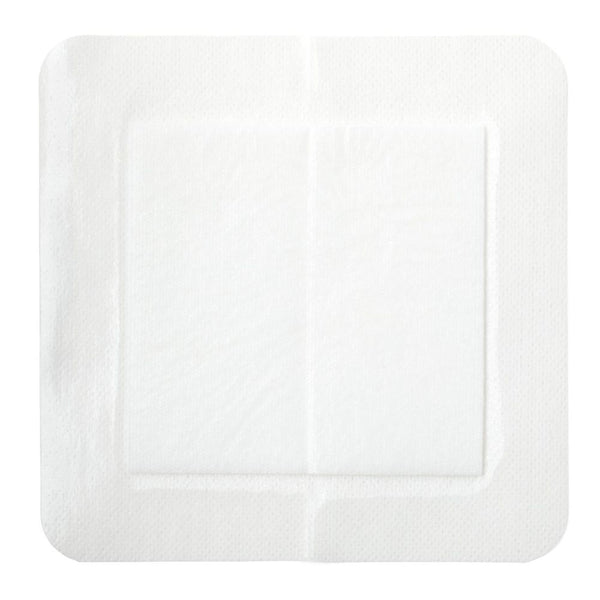 Medline Stratasorb Composite Adhesive Island Wound Dressings, 6 x 6  In.with 4 x 4 In. Pad, Non-Adherent Pad, Latex-free, MSC3066