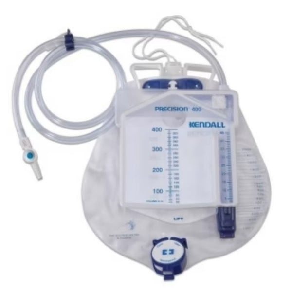 Kendall Healthcare Dover Curity Urine Meter System with Spring Loaded Sampling Port, Needle Sampling Twist Port and Drain Tube 200mL, 18 Fr, Includes Bag