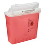 Kendall SharpStar In-Room™ Sharps Container with Counter-Balanced Lid, 5 Quart, Transparent Red