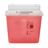 Kendall SharpStar In-Room™ Sharps Container with Counter-Balanced Lid, 5 Quart, Transparent Red