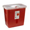 Kendall Healthcare Multi-Purpose Sharps Container with Rotor Lid, 2 gal, Red