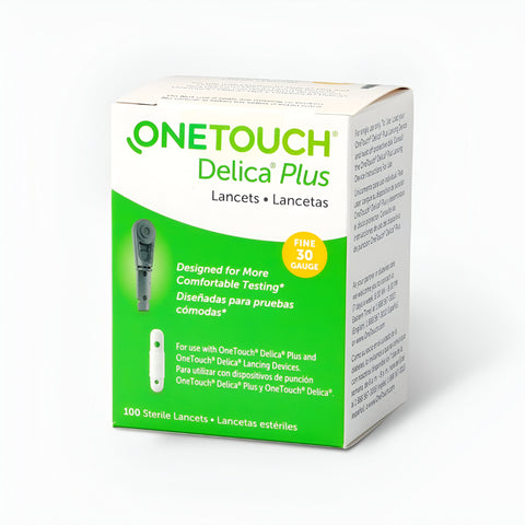 Lifescan One Touch 30G (0.30mm) OneTouch Delica Plus Lancets, 30 Gauge, Box of 100