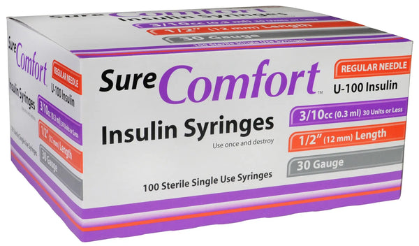 Allison Medical Sure Comfort U100 Insulin Syringes, SureComfort
