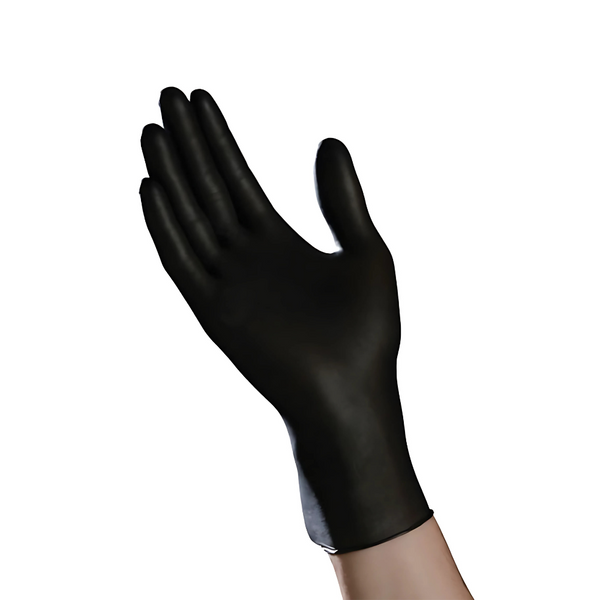 Ambitex N200BLK Series Nitrile Exam Gloves, Black, Powder-free, Latex-free, Non-Sterile