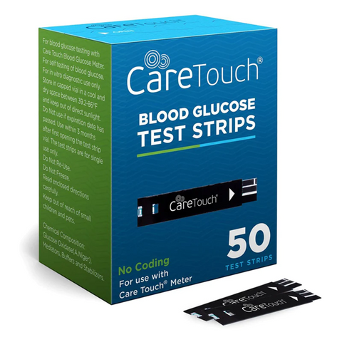 Care Touch Blood Glucose Test Strips, Box of 50, CT50, EXP 11/24