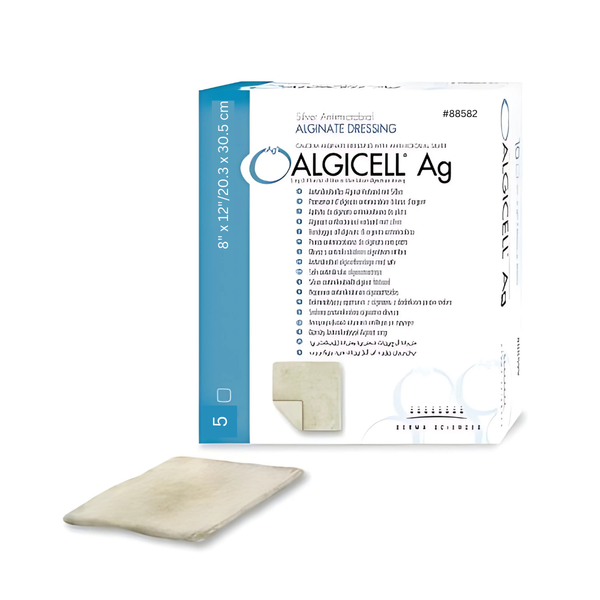 Derma Sciences Algicell Ag Calcium Alginate Dressing, 8 x 12 In.
