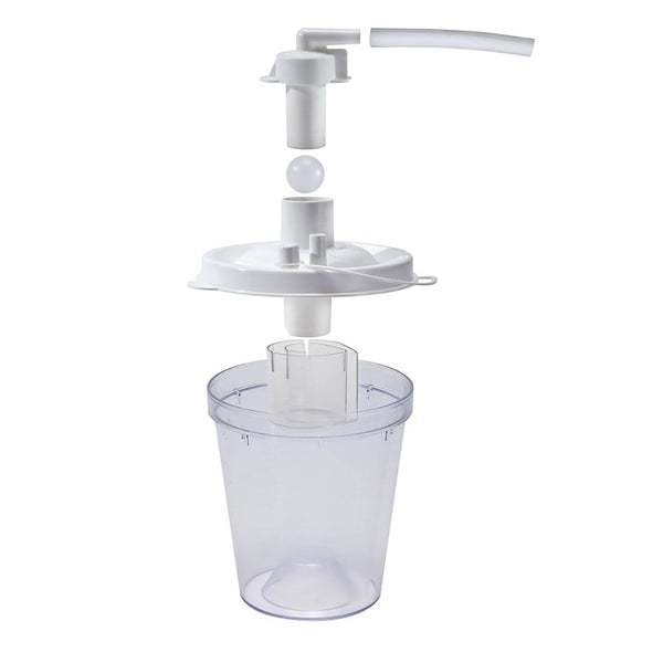 DeVilbiss Disassembled Disposable Container with Internal Filter Cartridge and Splash Guard for DeVilbiss Suction Unit 7305 Series