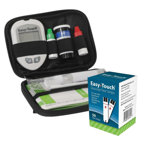 MHC Easy Touch Blood Glucose Test Strips / Meter / Monitoring Kit