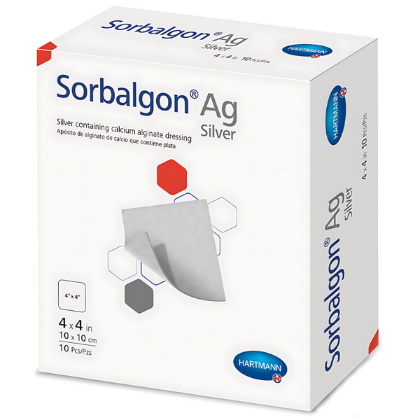 Hartmann Sorbalgon Ag Alginate Dressing, Latex-Free, 4 x 4 In.