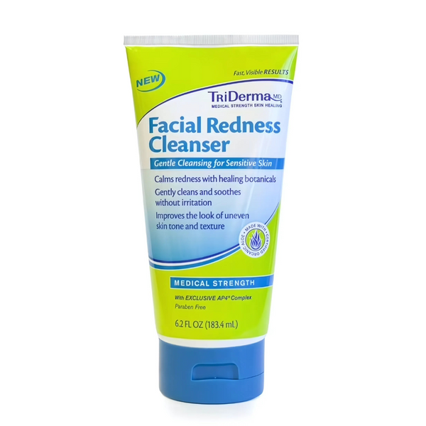 Genuine Virgin Aloe TriDerma Facial Redness Cleanser Cream, 6.2 oz. Tube