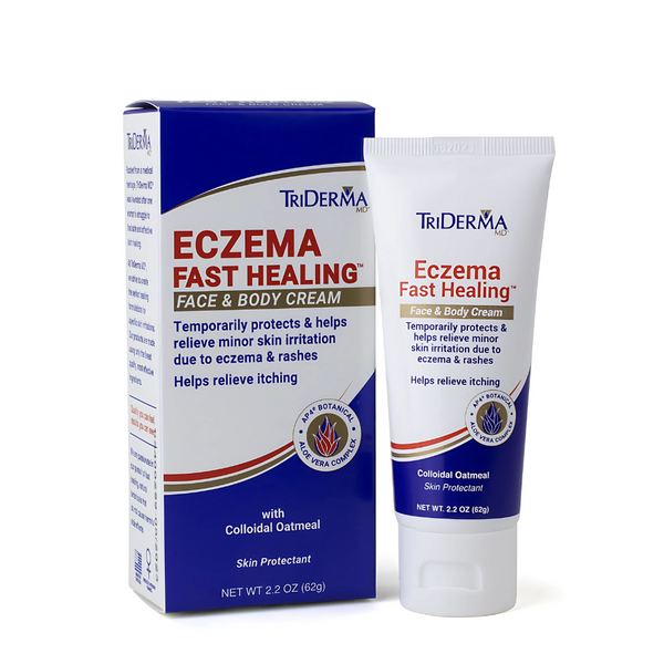 Genuine Virgin Aloe TriDerma Eczema Fast Healing Cream, 1.1 oz. Tube