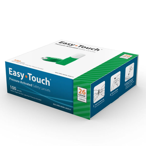 MHC EasyTouch Pressure Activated Safety Lancets, 21/23/26/28/30G, Easy Touch