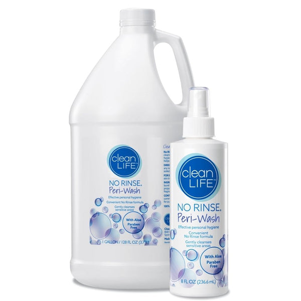 CleanLife No Rinse Peri-Wash, Perineal and Skin Moisturizing Cleanser, Alcohol Free, 8 oz, 00700