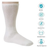 Pel Supply Creative Men's Diabetic Sock, White, 6 Pairs