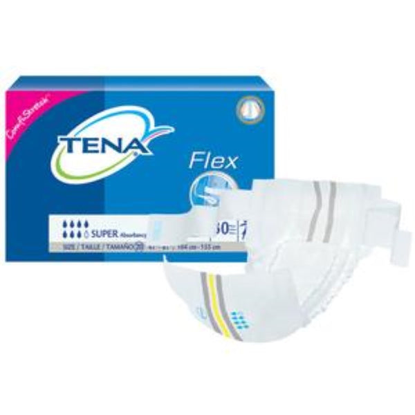 Essity Tena Flex Super Belted Incontinence Briefs, InstaDri Skin-Caring System, Moderate to Heavy Protection,