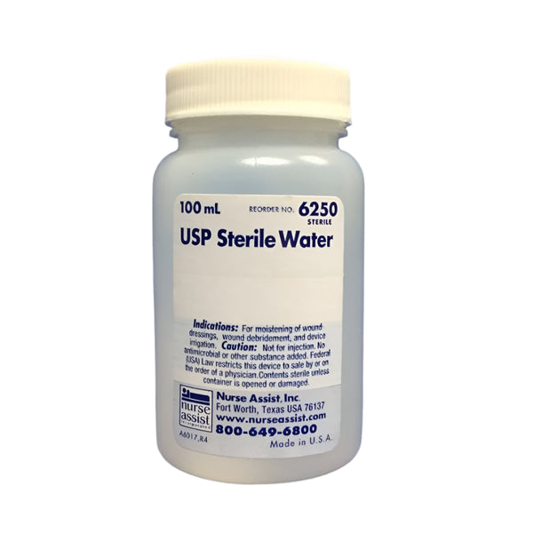 SteriCare Solutions Nurse Assist Medical Grade Sterile Water, 100 mL to 1000 mL