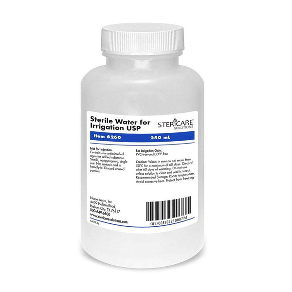 SteriCare Solutions Nurse Assist Medical Grade Sterile Water, 100 mL to 1000 mL