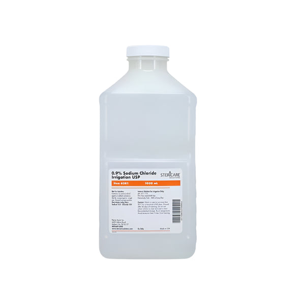 SteriCare Solutions Nurse Assist Medical Grade Normal Saline, 0.9% Sodium Chloride, 100 mL to 1000 mL