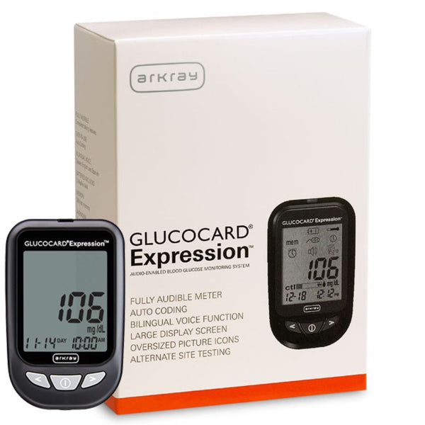 Arkray Glucocard Expression Blood Glucose Test Strips / Meter / Monitoring Kits