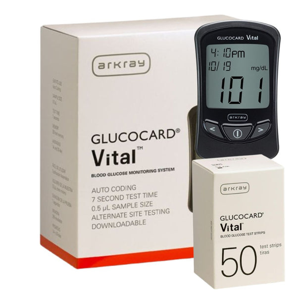 Arkray Glucocard Vital Blood Glucose Test Strips / Meter / Monitoring Kits