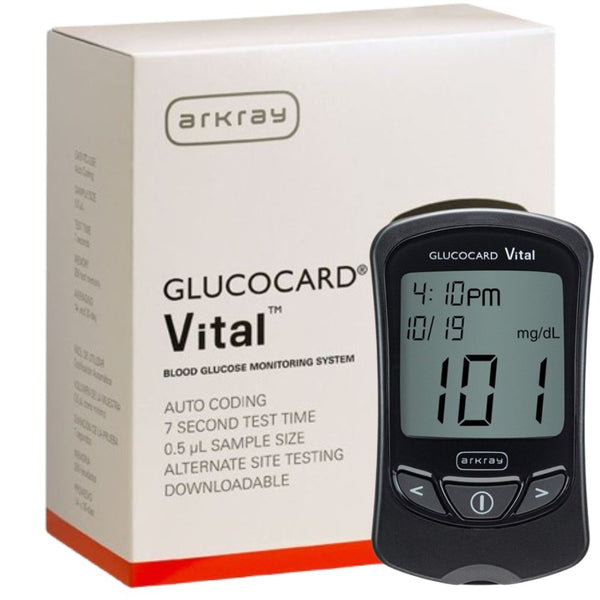 Arkray Glucocard Vital Blood Glucose Test Strips / Meter / Monitoring Kits