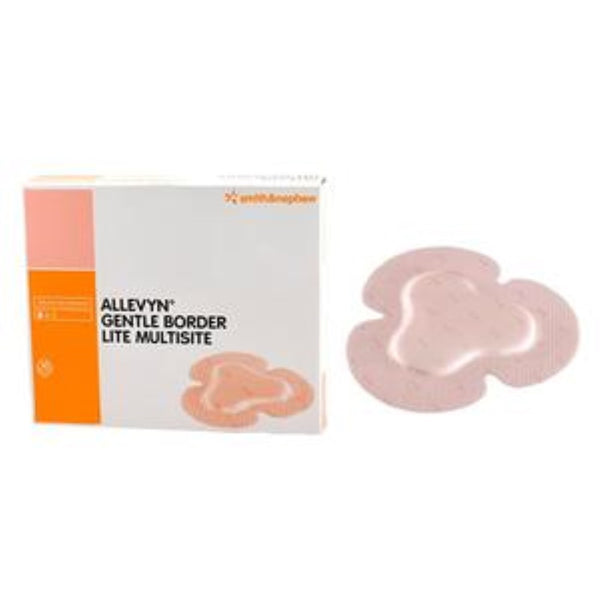 Smith & Nephew ALLEVYN Gentle Border Wound Dressing, Silicone Gel, Multisite, Adhesive Hydrocellular Foam, 17.1cm x 17.9cm