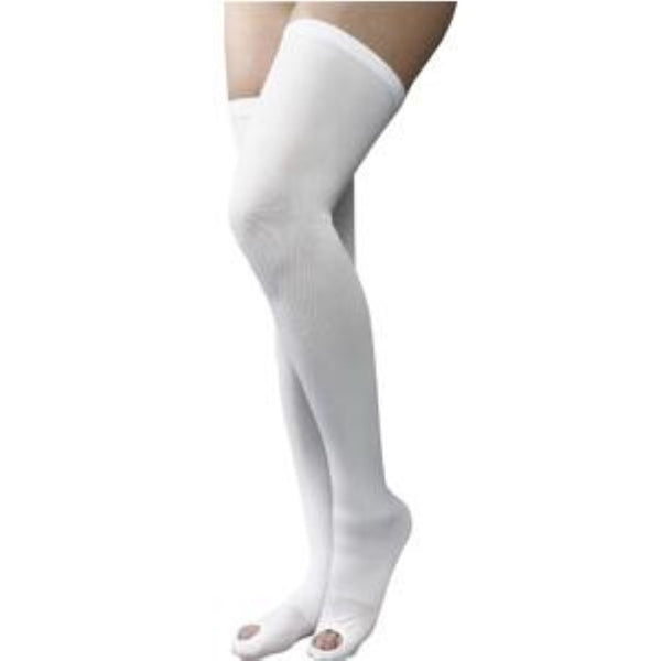 Cardinal Health Allegiance Thigh-Length Anti-Embolism Compression Stockings, Silicone-Beaded Elastic Band, Small/Long, 23640625