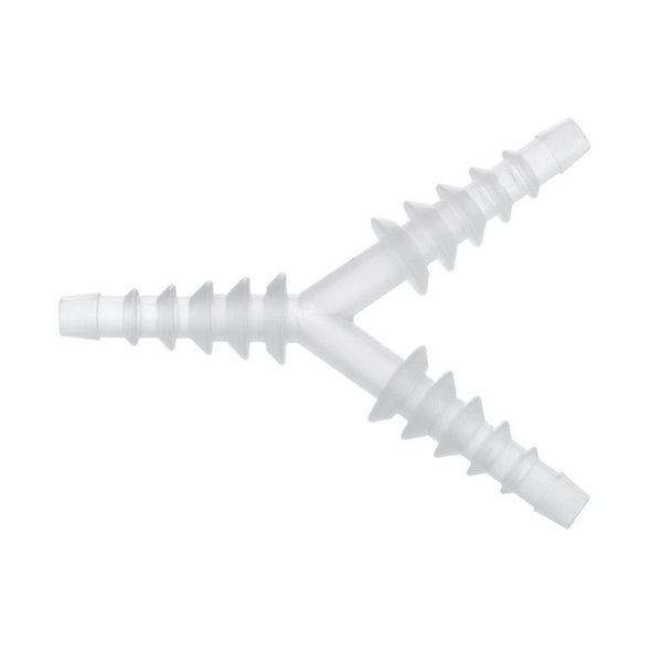 Cardinal Health Medi-Vac 6-in-1 Y Transparent Plastic Tubing Connector, Sterile, Autoclavable
