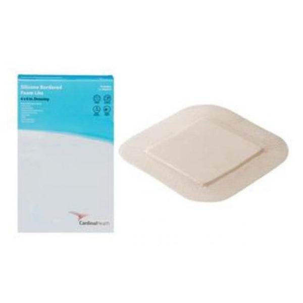 Cardinal Health Kendall Silicone Bordered Lite Foam Dressing, 6" x 6"