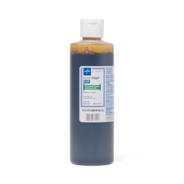 Medline Povidone Iodine Prep Solution, Antiseptic Scrub For Minor First Aid, 8 oz. Bottle, MDS093943