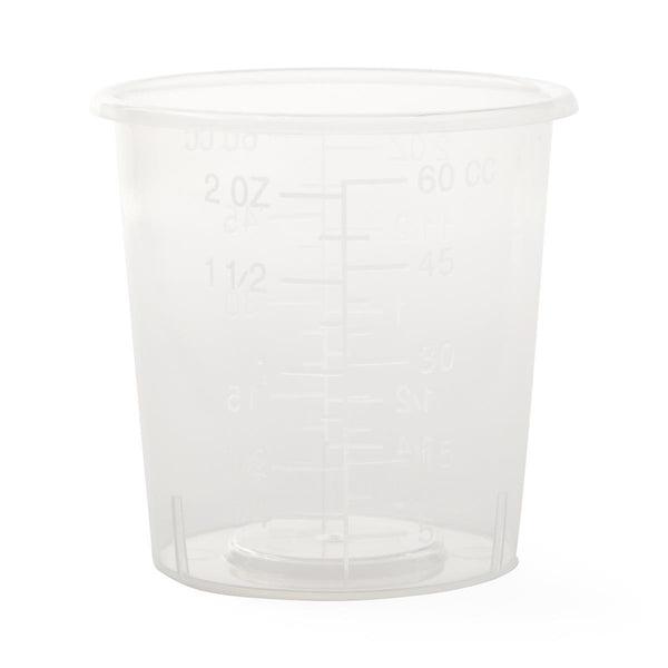 Medline Graduated Plastic Medicine Cup 2 oz, Translucent, Non-Sterile, Case of 1,840 Cups, DYNDX02763