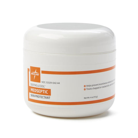 Medline Soothe & Cool Medseptic Skin Protectant, 4 oz. Jar, Deep Healing Feet, Ankles, Elbow and Hand Cream, MSC095654