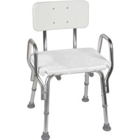 DMI Shower Chair With Backrest, Aluminum Frame