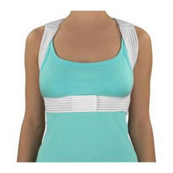 DMI Posture Corrector Braces Large 42 to 44 Inches, Washable, Unisex, Latex-free, White