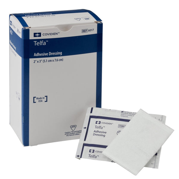 Cardinal Health Telfa “Ouchless” Adhesive Dressing, 2" x 3"