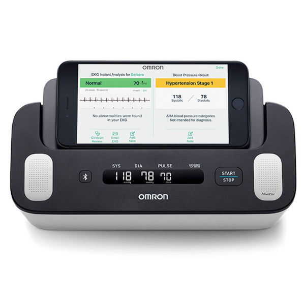 Omron Complete Wireless Upper Arm Digital Blood Pressure Plus EKG monitor with Wide-Range D-Ring Cuff, Fits arms 9 to 17 Inches, BP7900