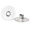 Nu-Hope Stoma Hole Cutter Tool with Center Clean Out Hole for 2-Piece Ostomy Pouches/Wafers, Sharp Steel Blade, Clear Plastic Handle