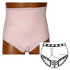 OPTIONS Split-Lace Crotch with Built-In Barrier/Support, Soft Pink, Right-Side Stoma, X-Large 10, Hips 45" - 47"