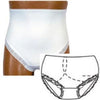OPTIONS Ladies' Brief with Built-In Barrier/Support, White, Right-Side Stoma, Large 8-9, Hips 41" - 45"