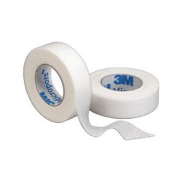 3M Micropore Standard Hypoallergenic Paper Surgical Tape with Rayon Backing, White, Latex-Free 1/2" x 10 yds