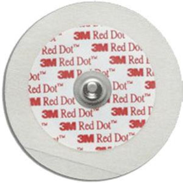 3M Red Dot Pediatric Monitoring Electrodes with Micropore Tape Backing 4-2/5cm D, Flexible
